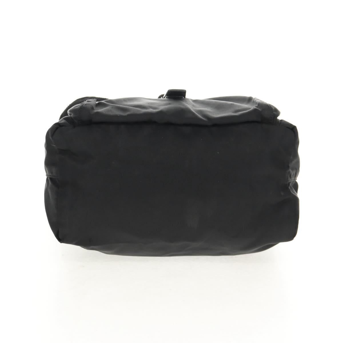 PRADA Shoulder Bag Nylon Silver Black Auth 158487