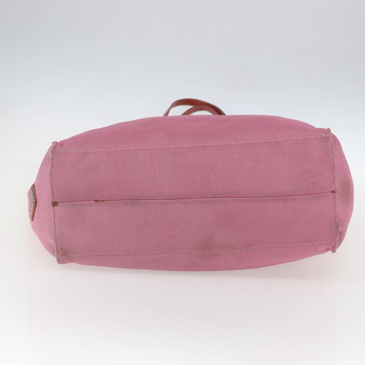 PRADA Tote Bag Canvas Pink Auth 158495