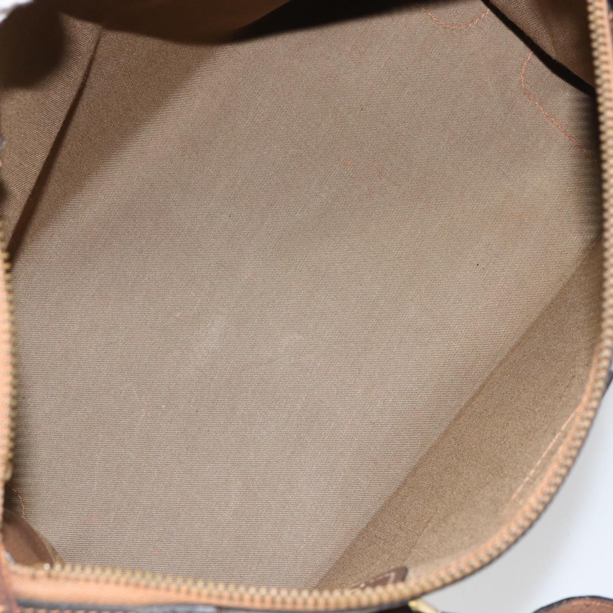 GUCCI GG Supreme Boston Bag PVC Old Gucci Beige Gold Auth 158499