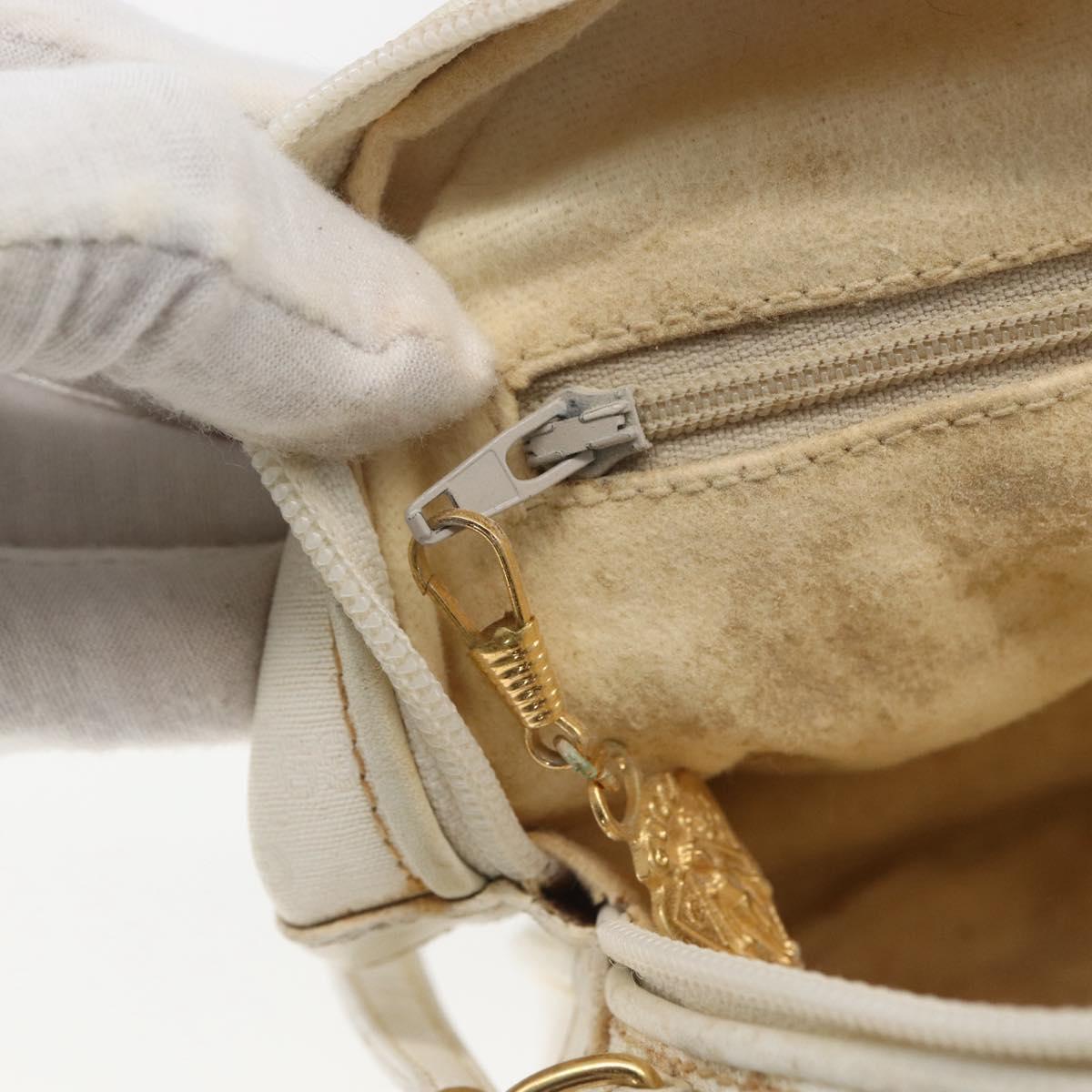 GUCCI Micro GG Supreme Shoulder Bag Leather White Gold 007 115 0088 Auth 158504