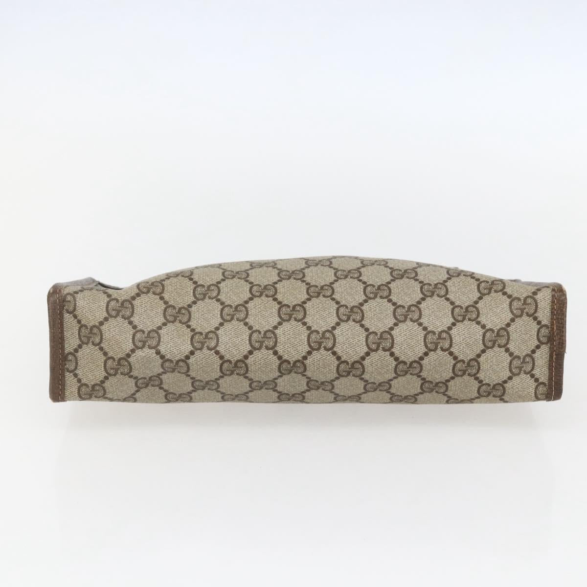GUCCI GG Supreme Clutch Bag PVC Beige 67 039 5465 Auth 158505
