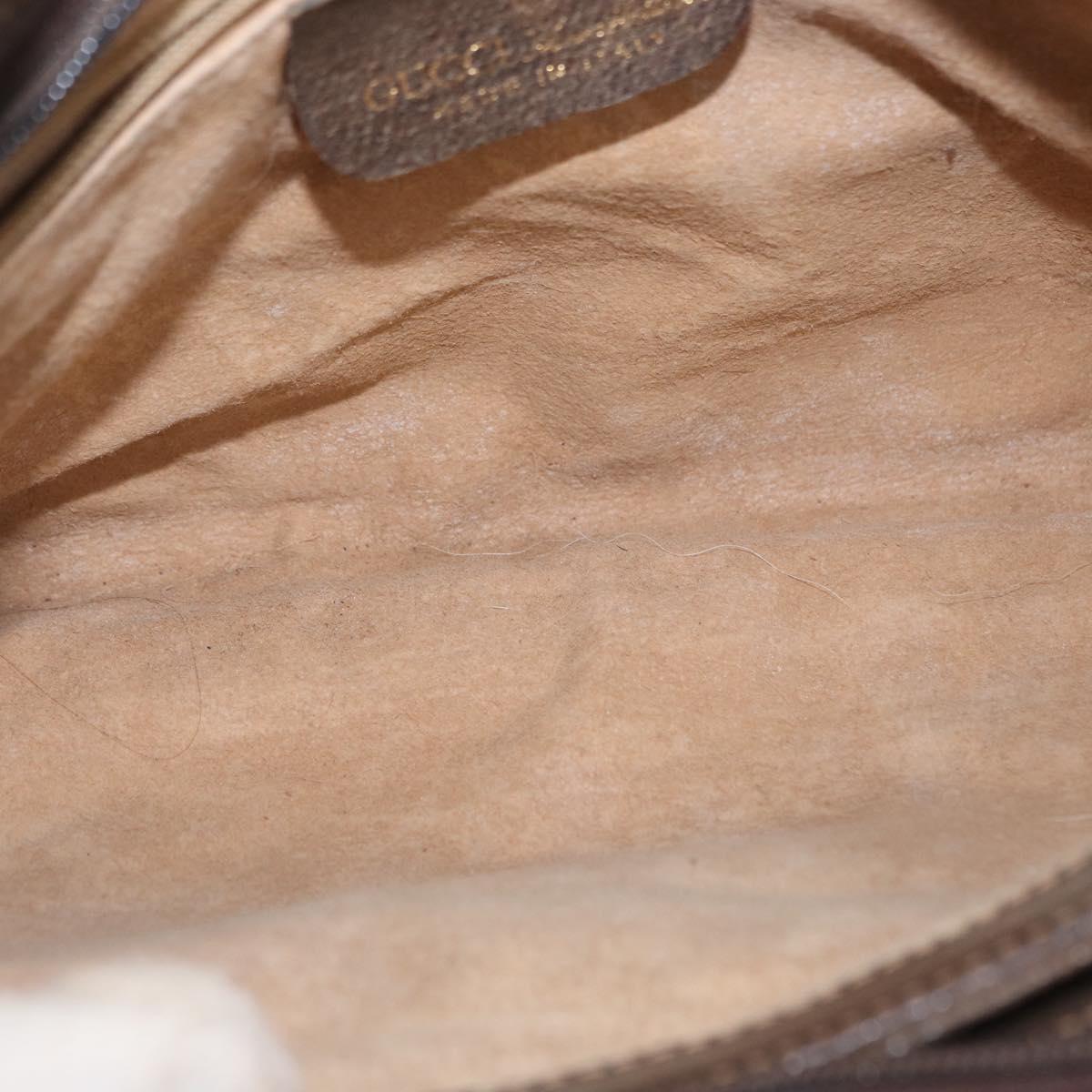 GUCCI GG Supreme Web Sherry Line Bag PVC Beige Gold 41 001 4085 Auth 158517