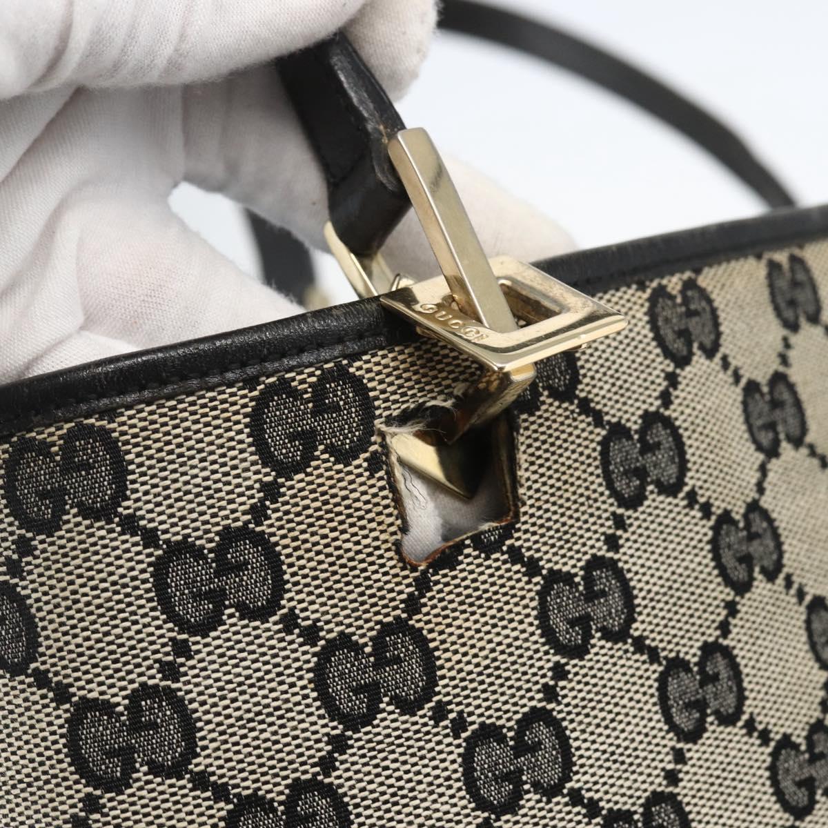 GUCCI GG Canvas Tote Bag Navy Gold 002 1097 3444 Auth 158526