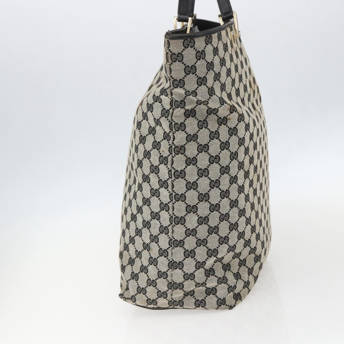 GUCCI GG Canvas Tote Bag Navy Gold 002 1097 3444 Auth 158526