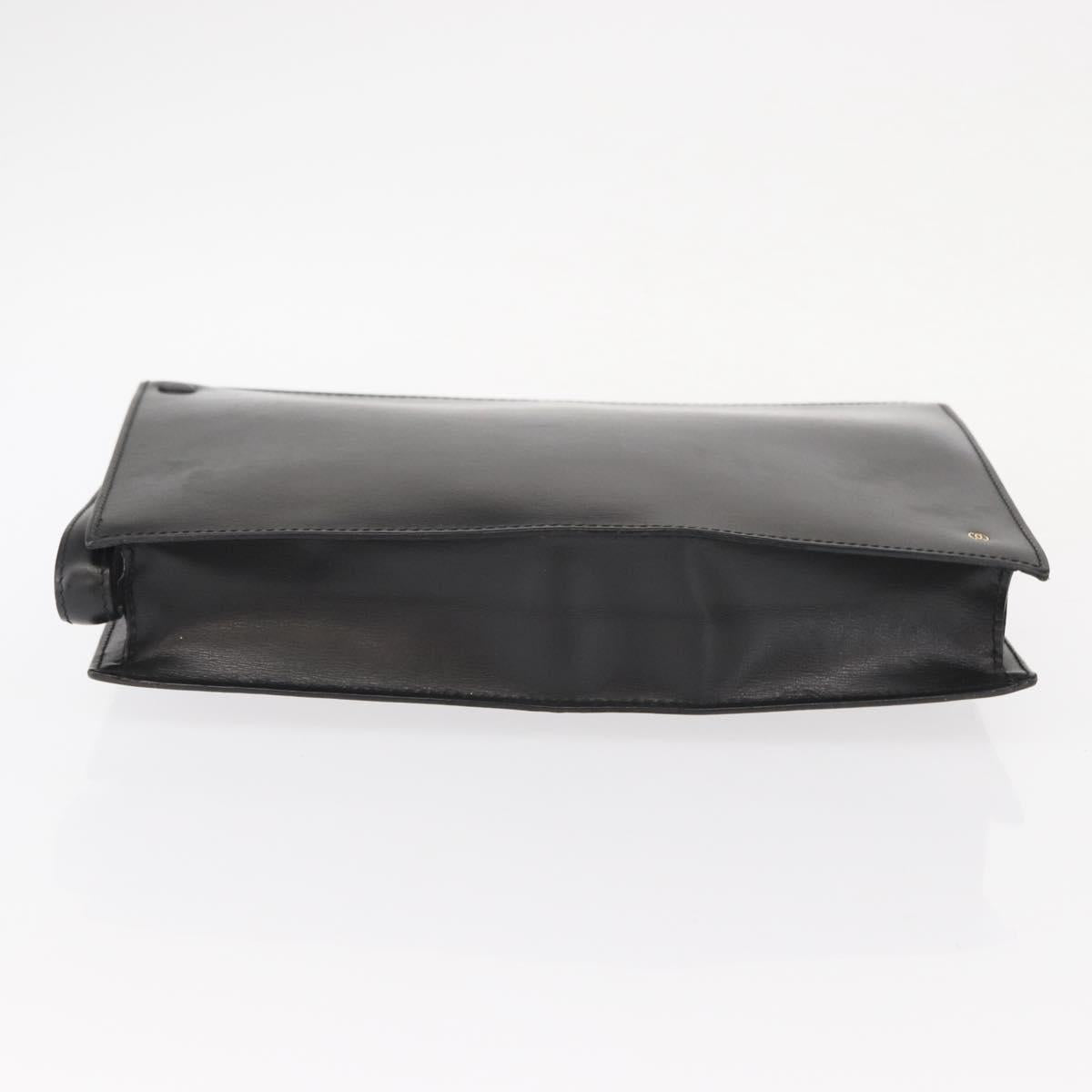 CARTIER Clutch Bag Leather 2 Set Black Bordeaux Auth 158537
