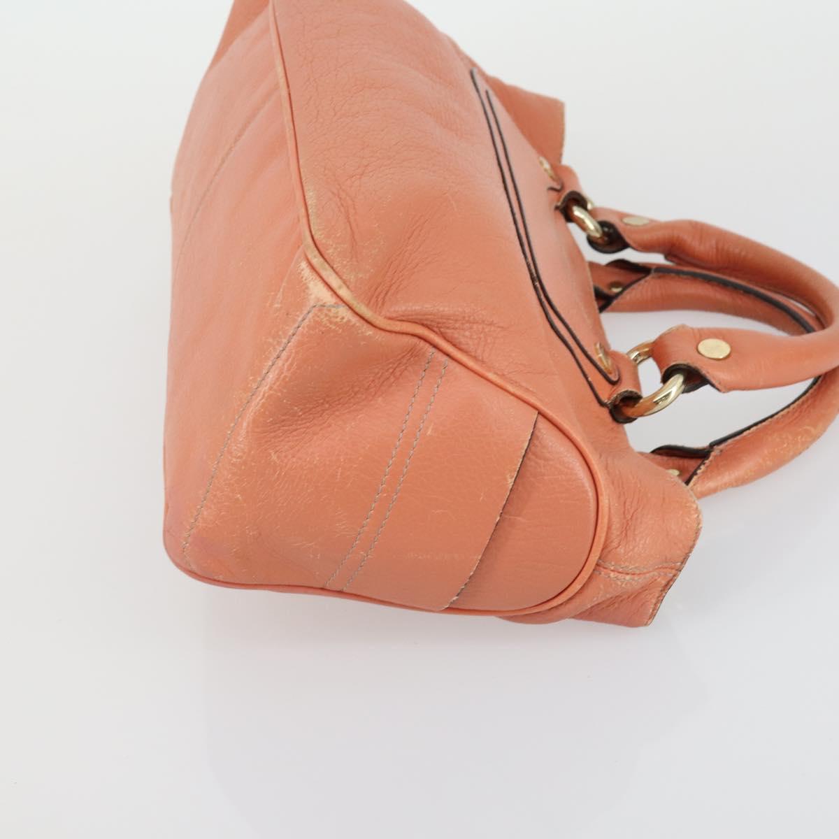 CELINE C Macadam Canvas Bag PVC Suede Leather 3 Set Brown Pink Auth 158549