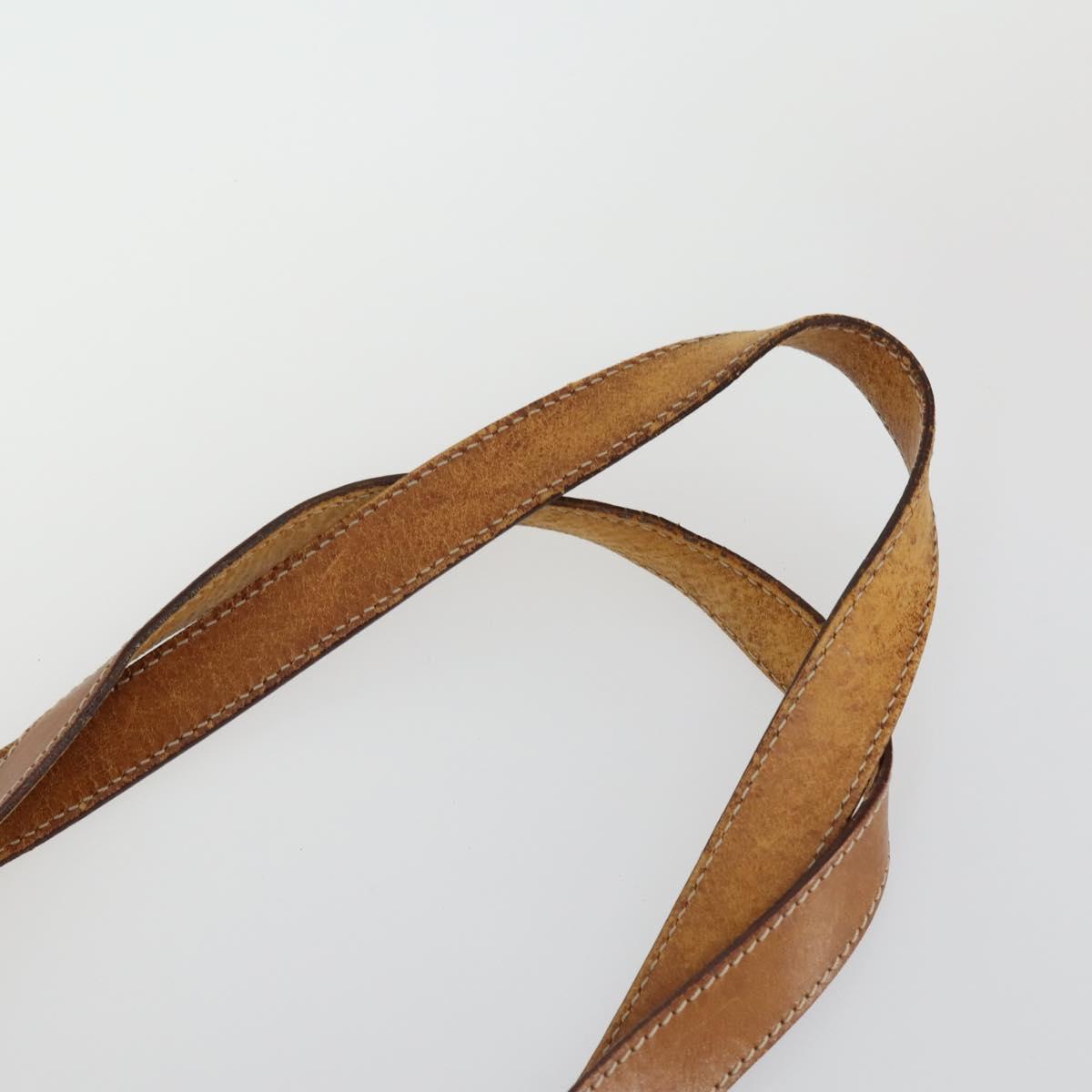 CELINE C Macadam Canvas Bag PVC Suede Leather 3 Set Brown Pink Auth 158549