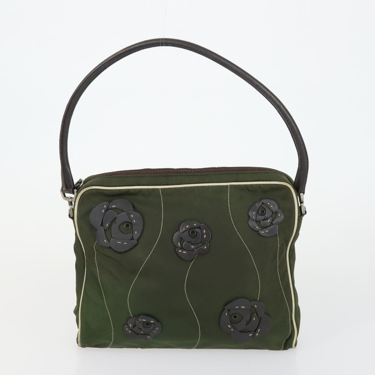 PRADA Hand Bag Nylon 3 Set Khaki Navy black Auth 158550
