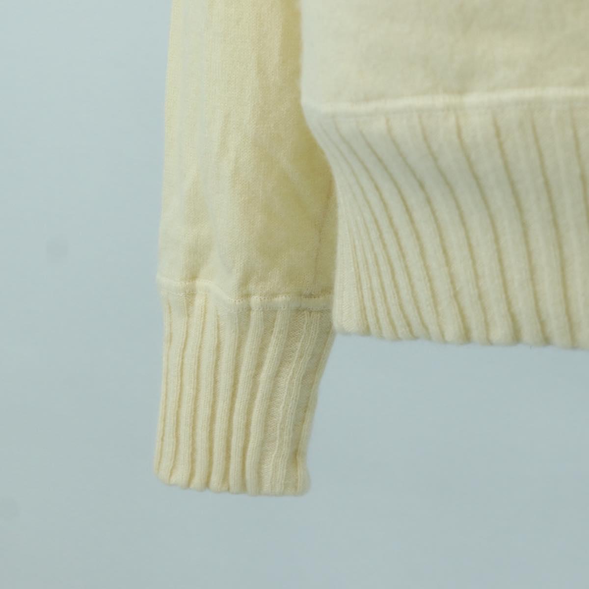 CHANEL Coco Chanel Knit Sweater Cashmere Beige CC Auth 158554SAM