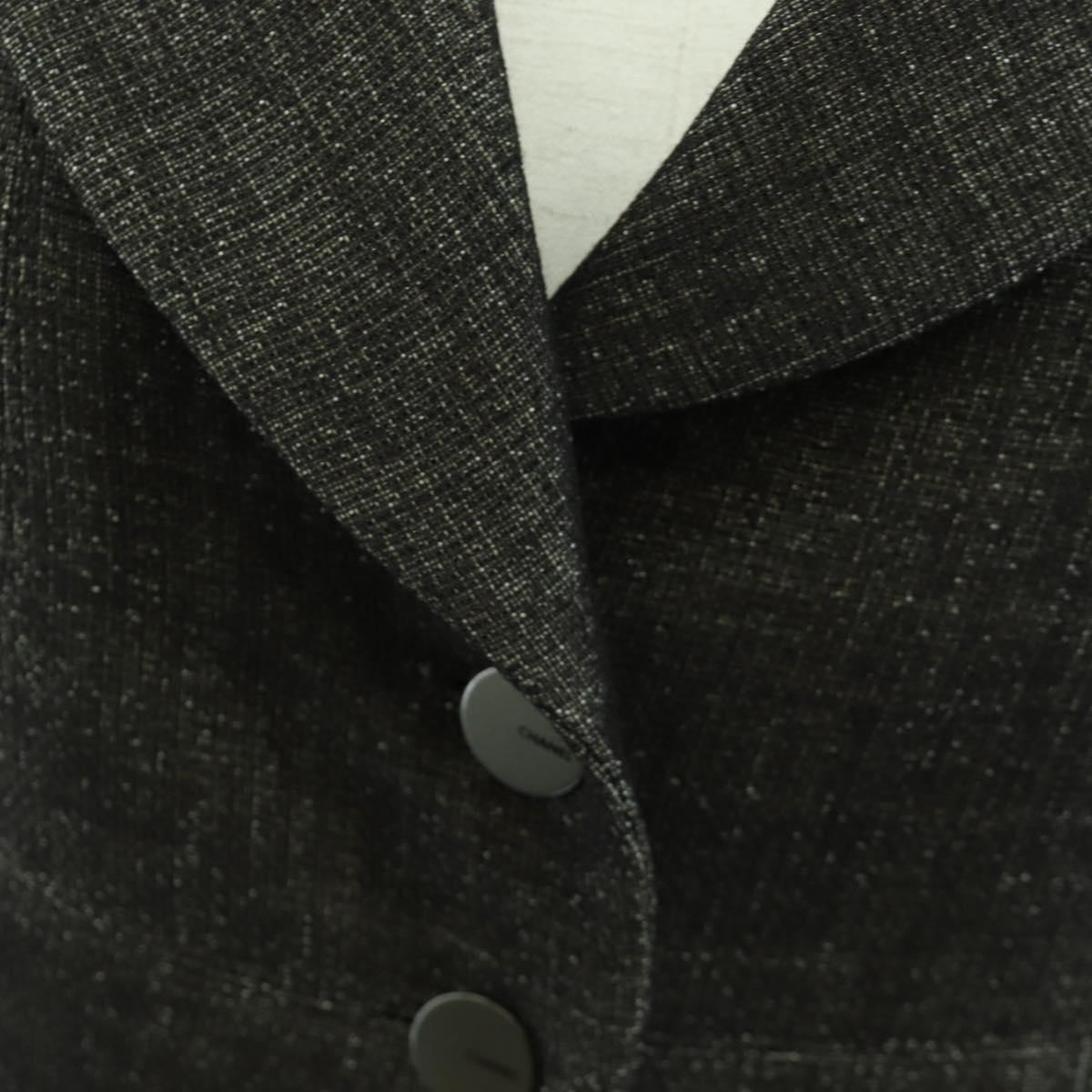 CHANEL jacket Skirt Setup Wool Brown CC Auth 158559M