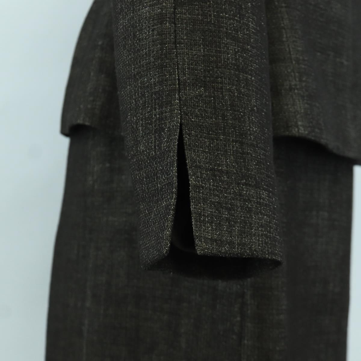 CHANEL jacket Skirt Setup Wool Brown CC Auth 158559M