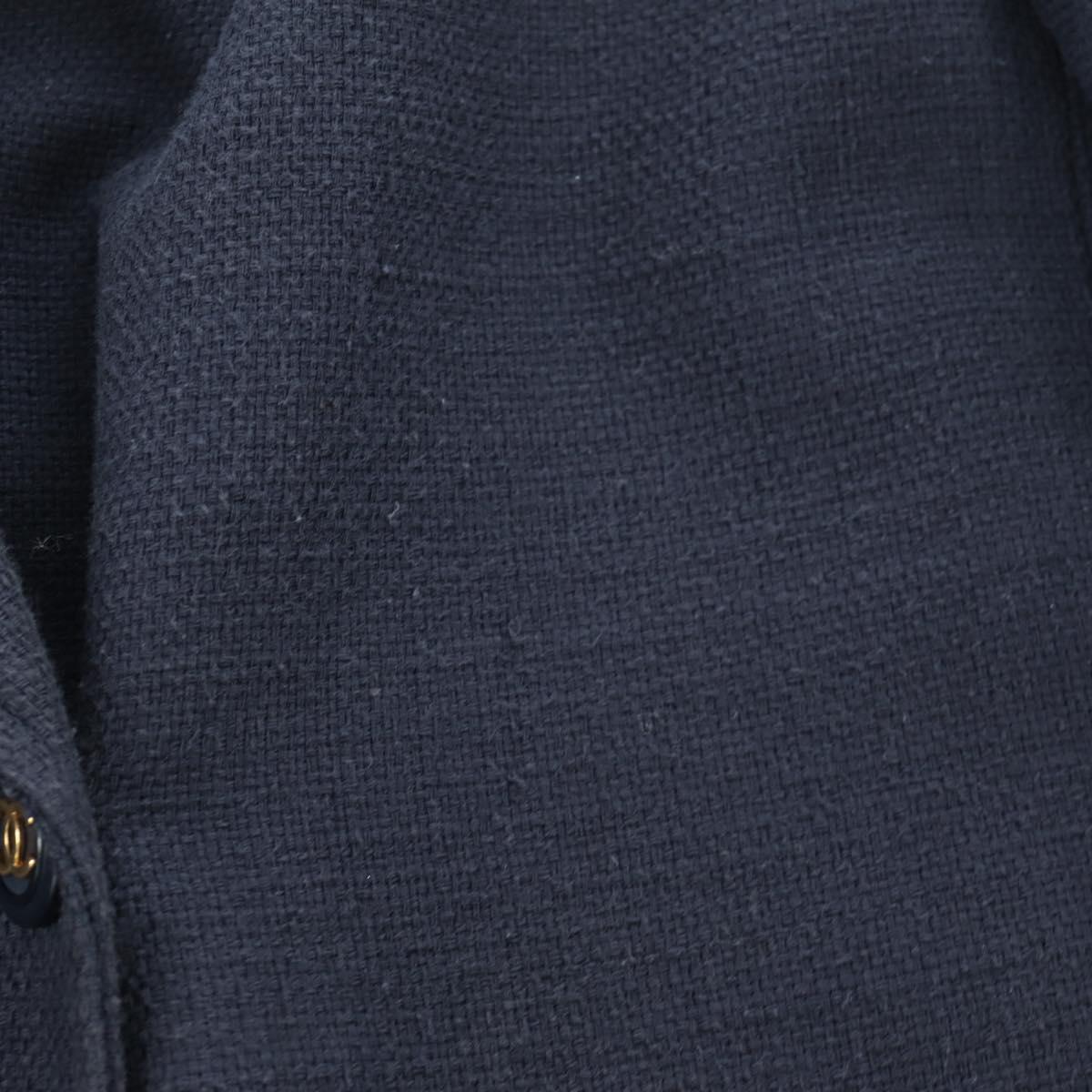 CHANEL Jacket And Skirt set Jacket Wool Navy CC Auth 158565M