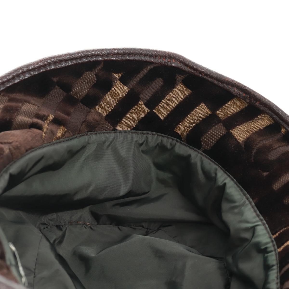 Miu Miu Bucket Hat Velor M Brown Auth 158573M