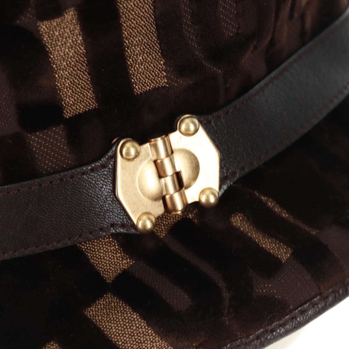 Miu Miu Bucket Hat Velor M Brown Auth 158573M