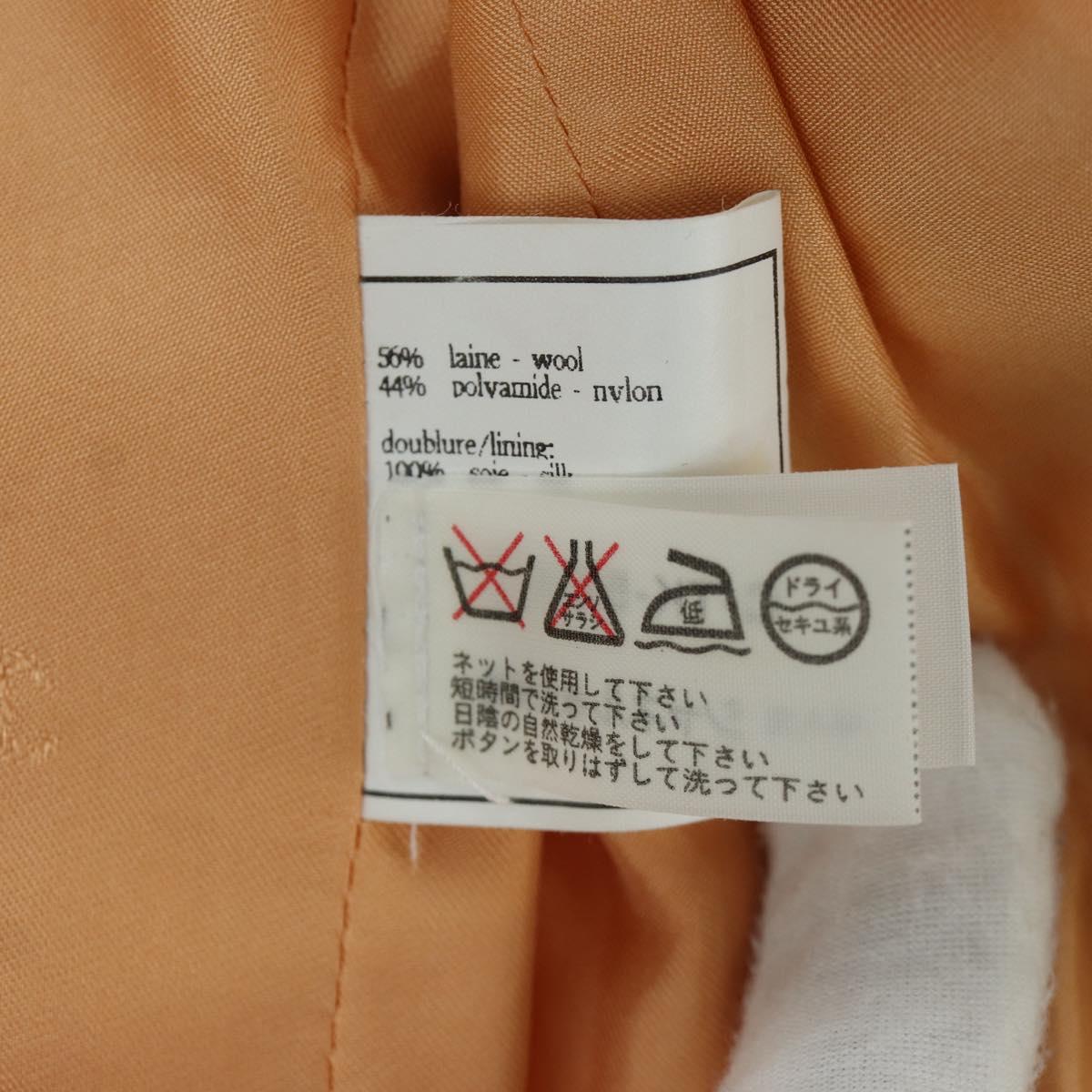 CHANEL jacket Skirt Setup Jacket Tweed Orange 40 CC Auth 158585M