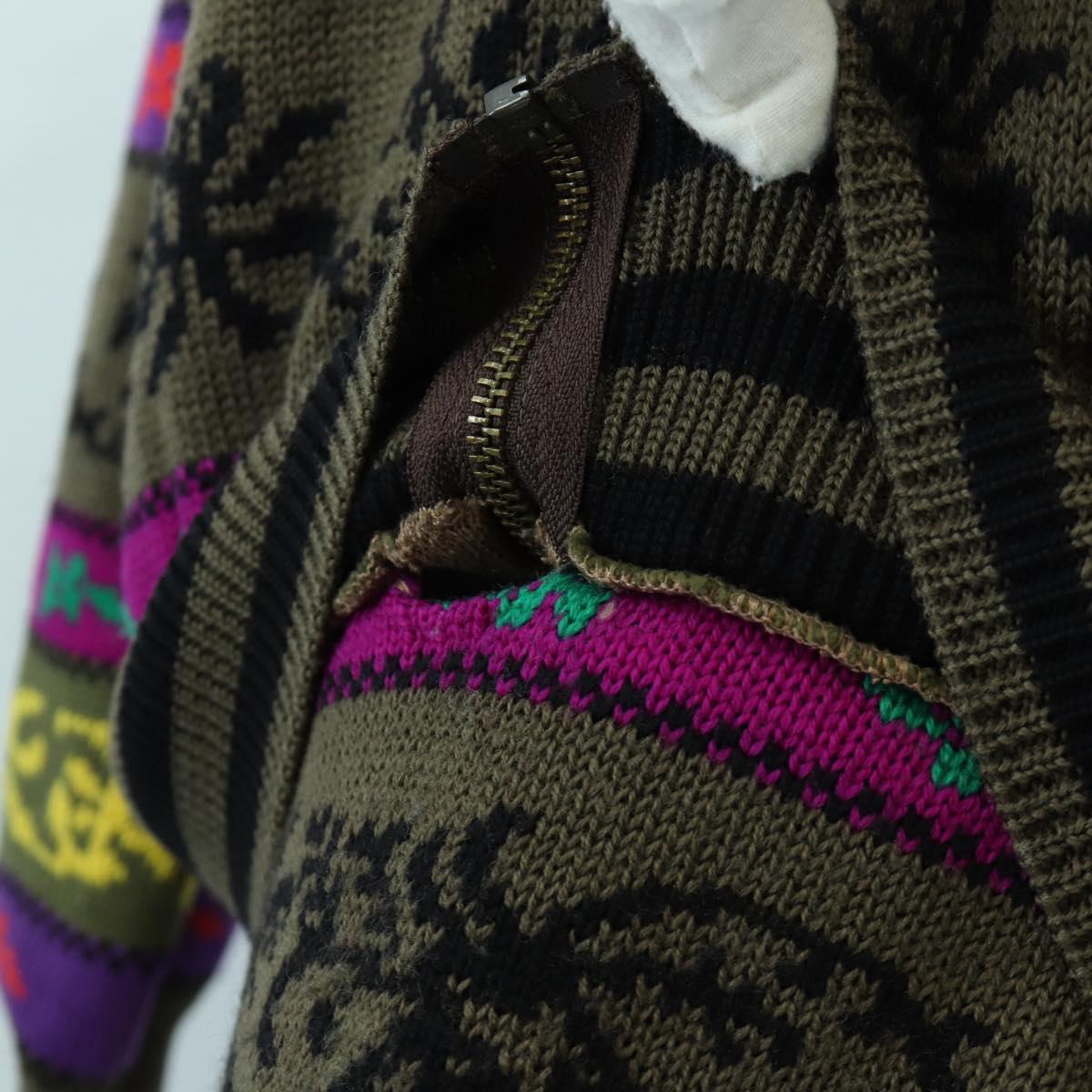 CHANEL Knitted Fabrics Wool Multicolor CC Auth 158587SAM