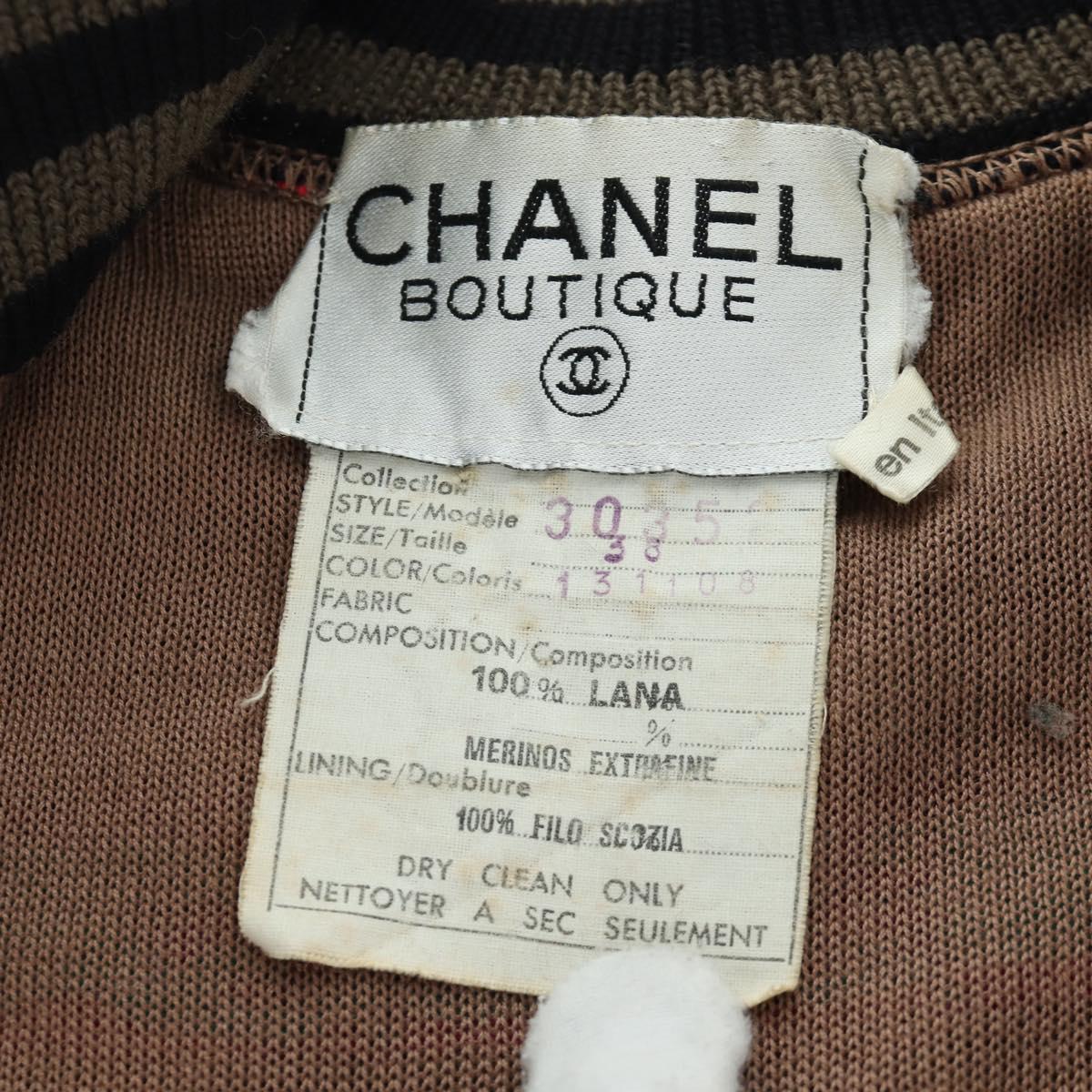CHANEL Knitted Fabrics Wool Multicolor CC Auth 158587SAM