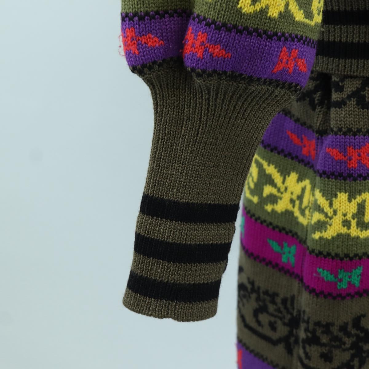 CHANEL Knitted Fabrics Wool Multicolor CC Auth 158587SAM
