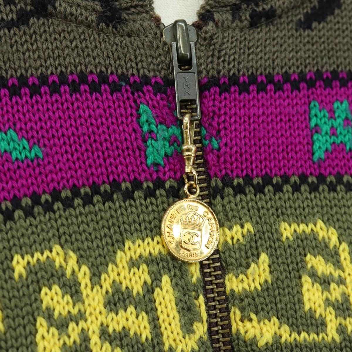 CHANEL Knitted Fabrics Wool Multicolor CC Auth 158587SAM