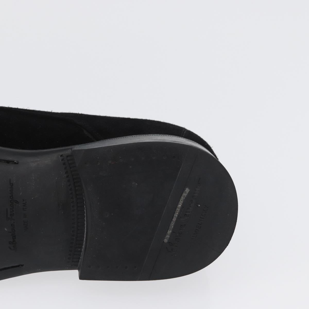 Salvatore Ferragamo Shoes Suede Black Auth 158596M