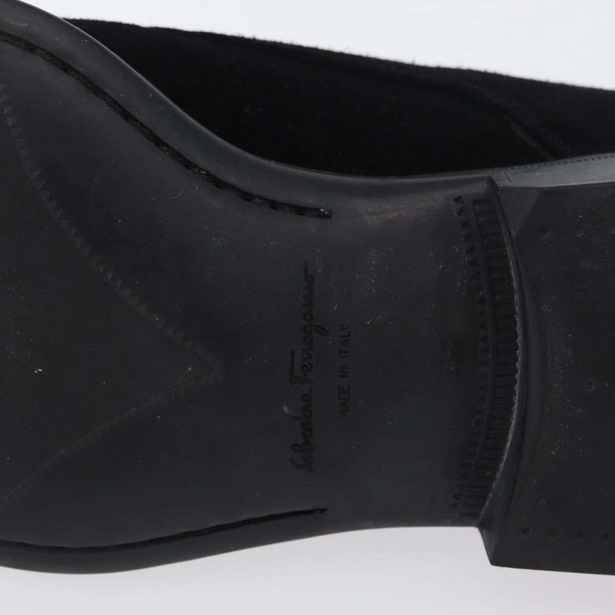 Salvatore Ferragamo Shoes Suede Black Auth 158596M