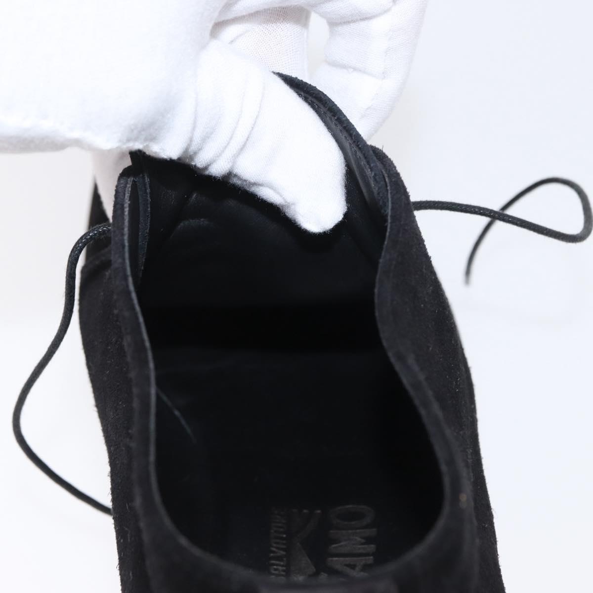 Salvatore Ferragamo Shoes Suede Black Auth 158596M