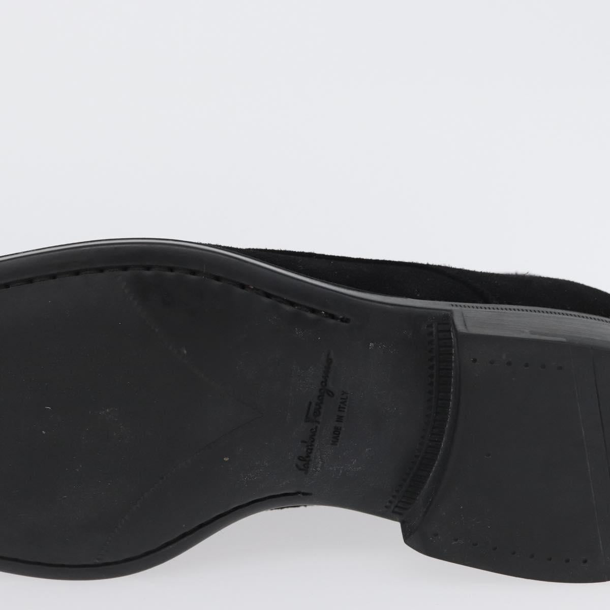 Salvatore Ferragamo Shoes Suede Black Auth 158596M