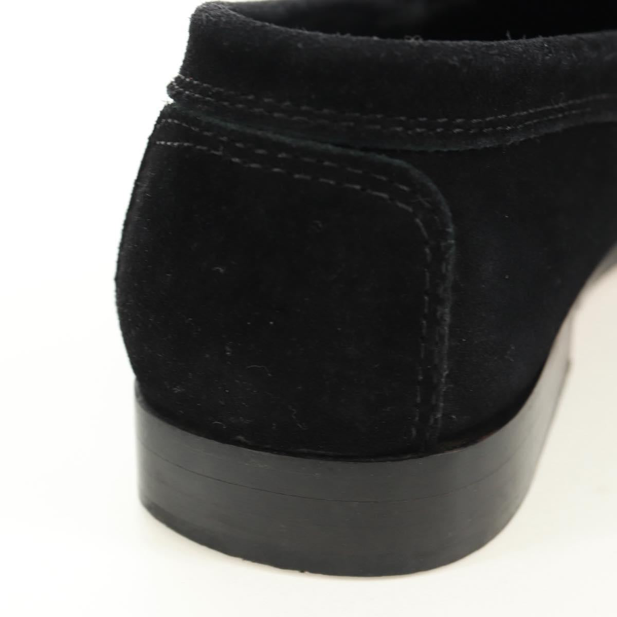 GUCCI Loafers Suede 37 C Black Auth 158600M