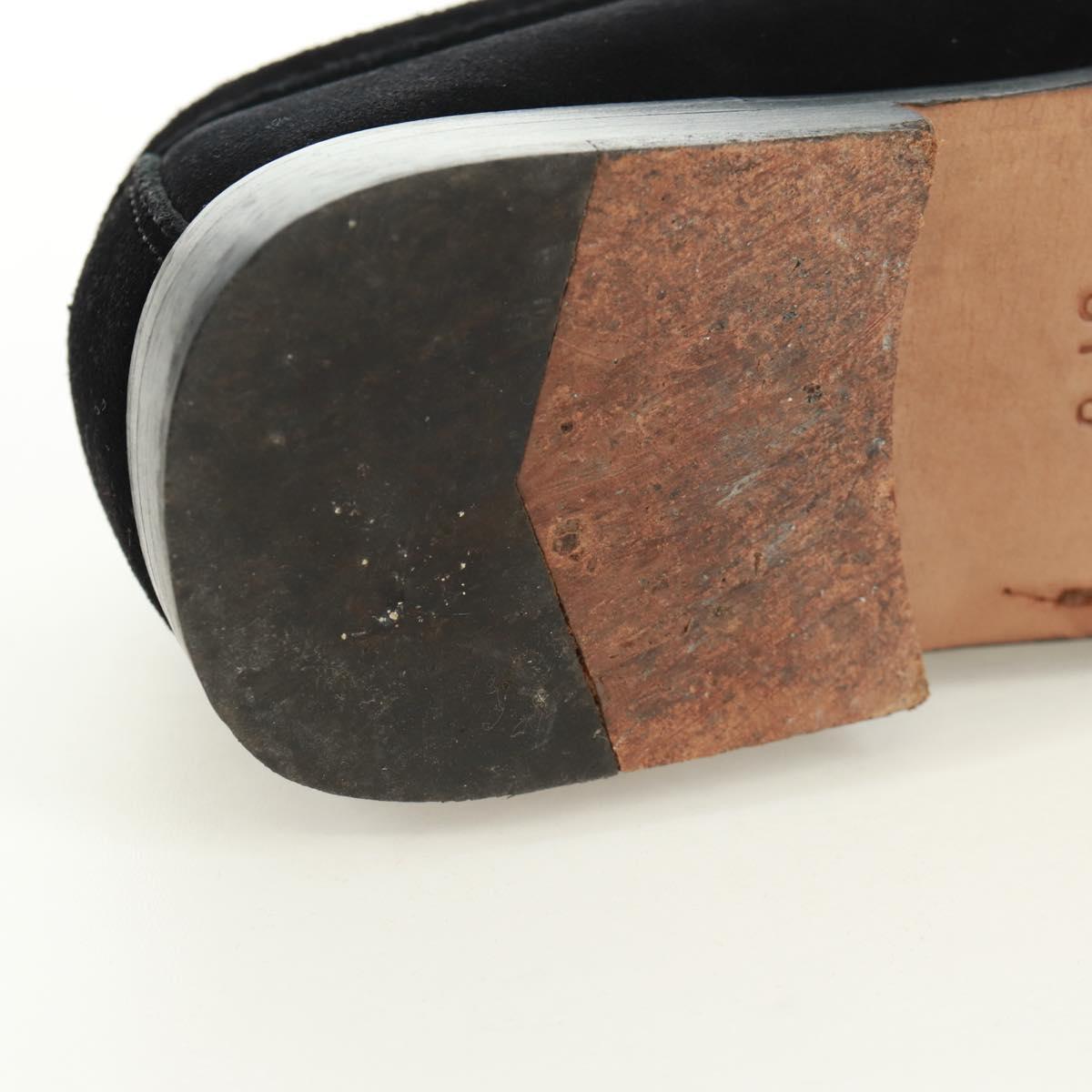 GUCCI Loafers Suede 37 C Black Auth 158600M