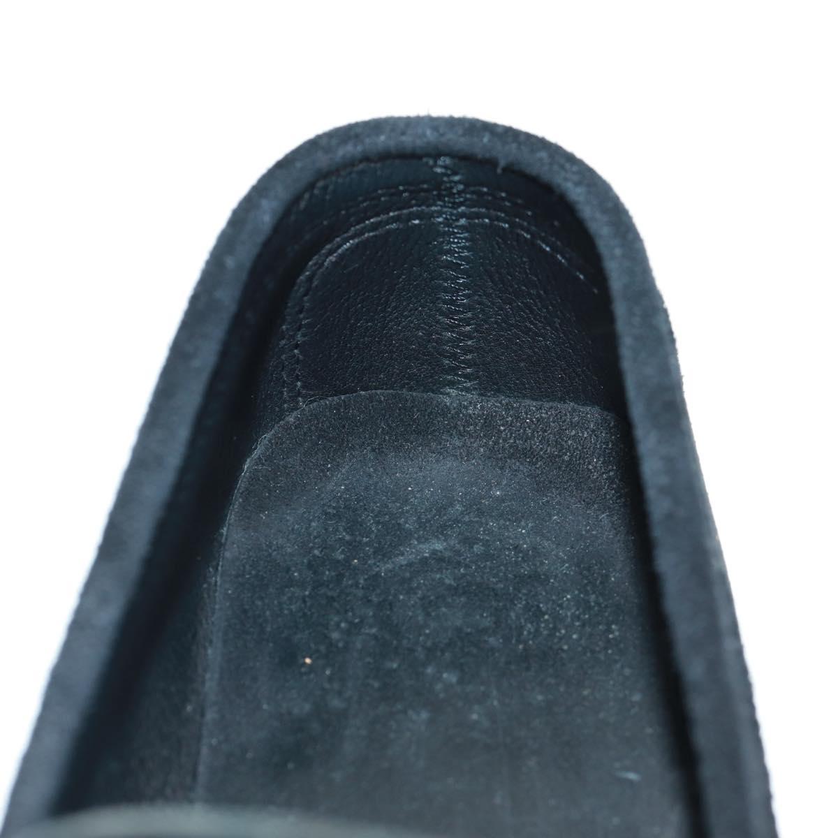 GUCCI Loafers Suede 37 C Black Auth 158600M