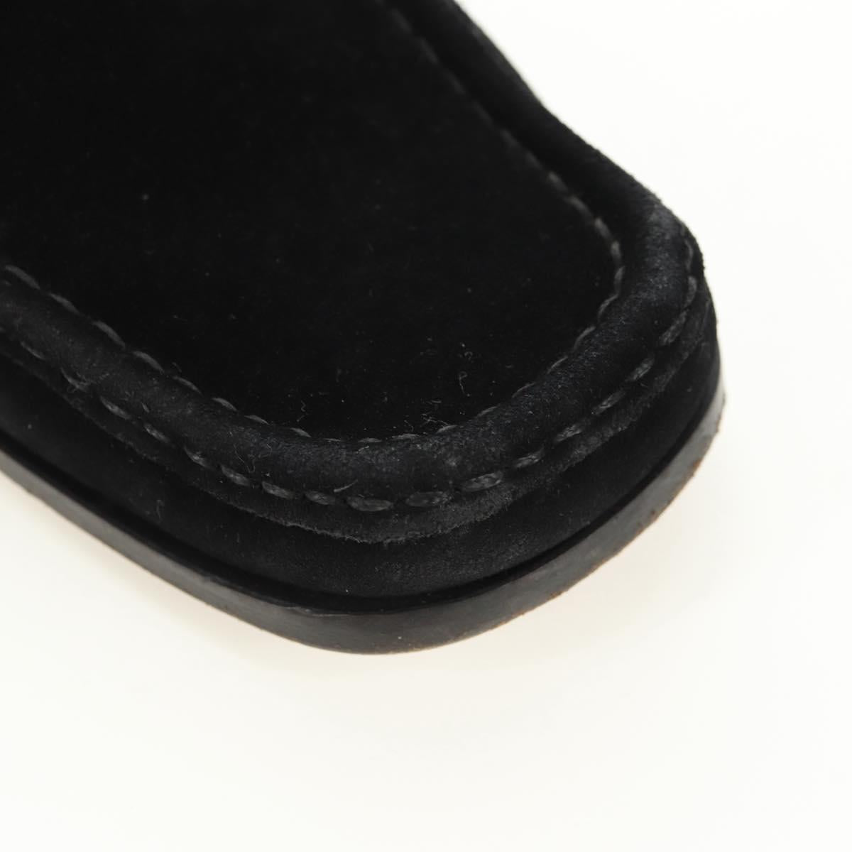 GUCCI Loafers Suede 37 C Black Auth 158600M
