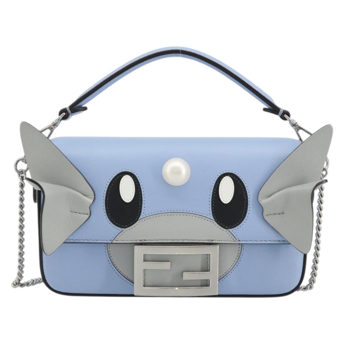 FENDI Nappa Dratini FRGMT x POKÉMON Mamma Baguette Leather 2way Auth 158602SM