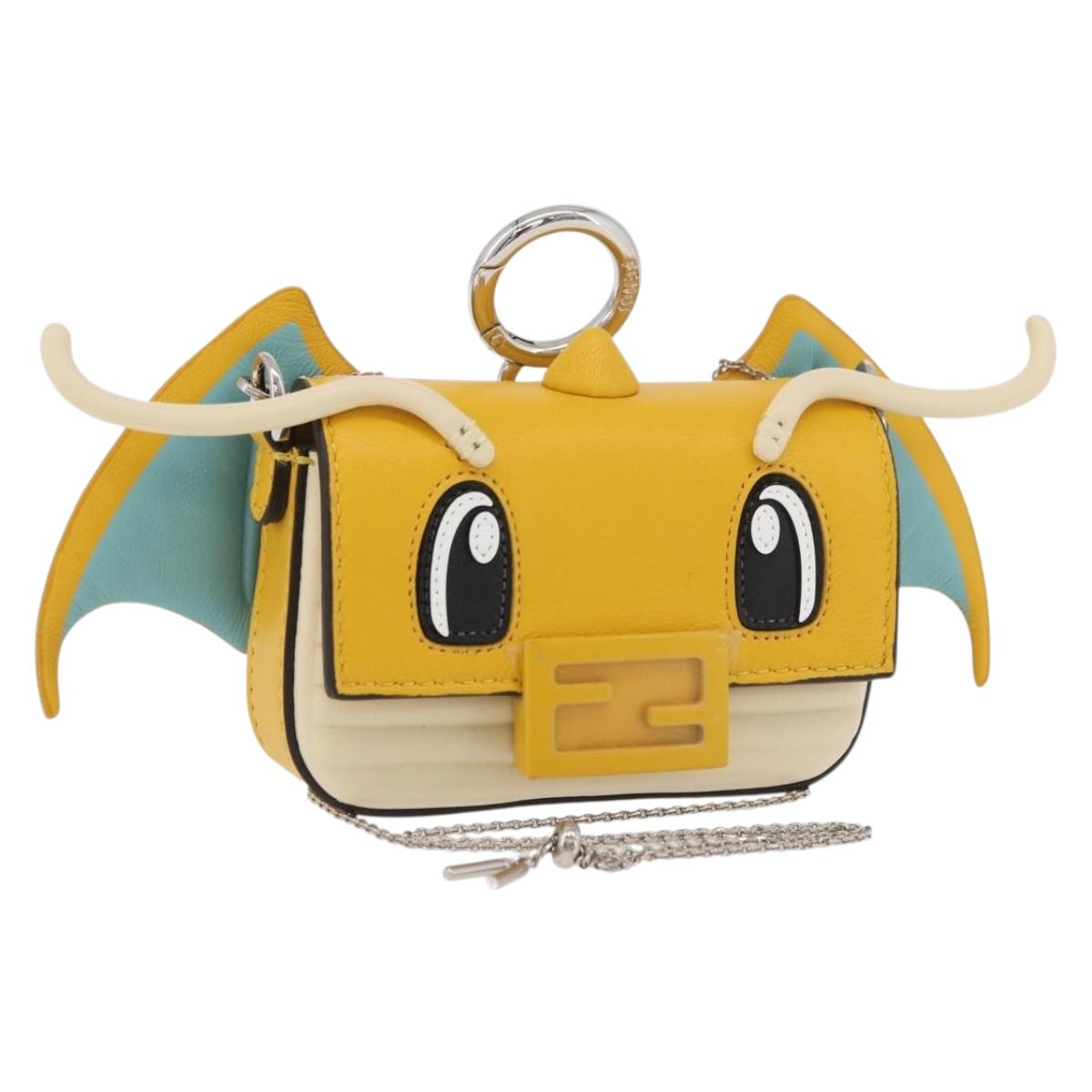 FENDI Nappa Dragonite FRGMT x POKÉMON Mini Mamma Baguette Bag Auth 158605SM