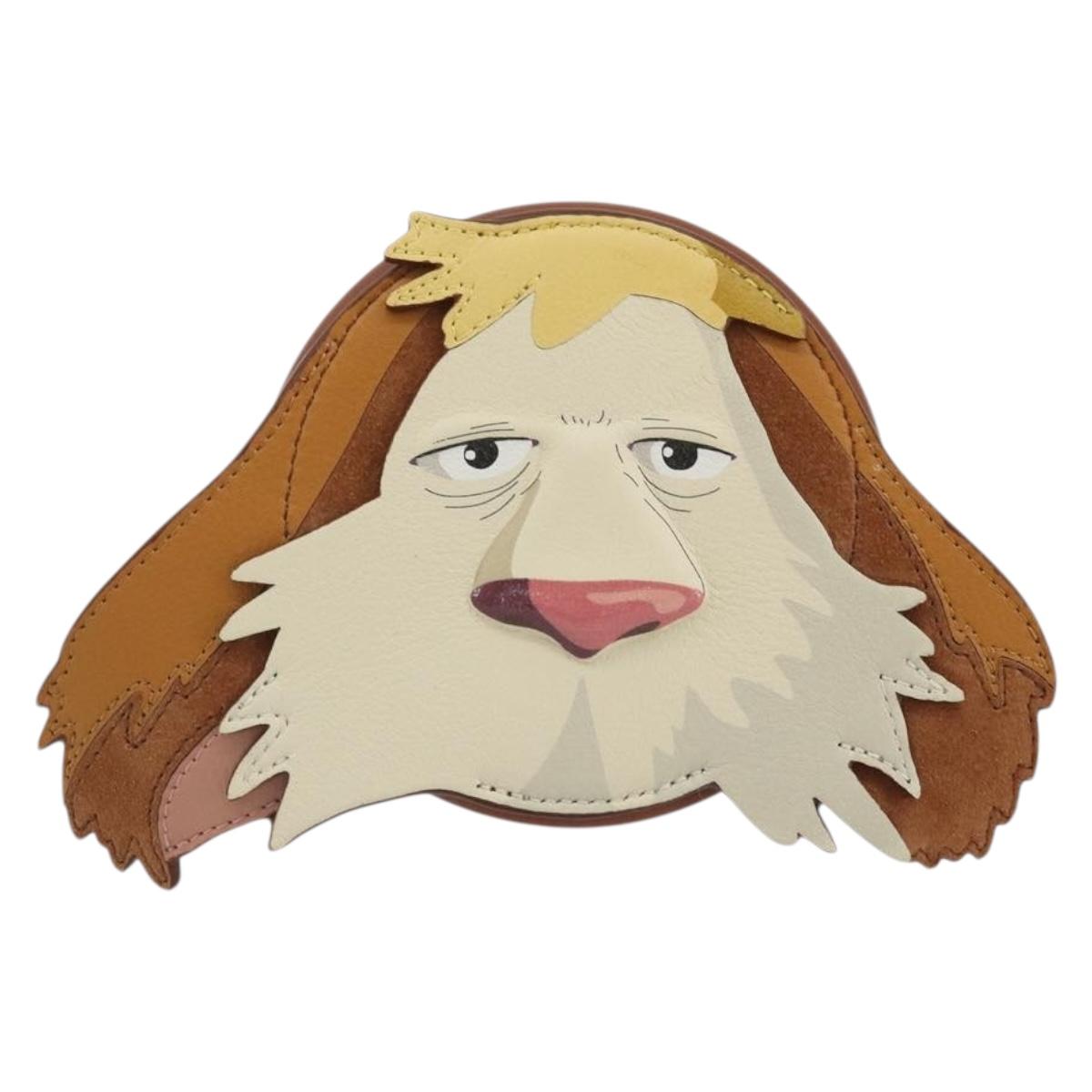 LOEWE × Studio Ghibli Howl's Moving Castle Hin Bag Leather Brown Auth 158609SM