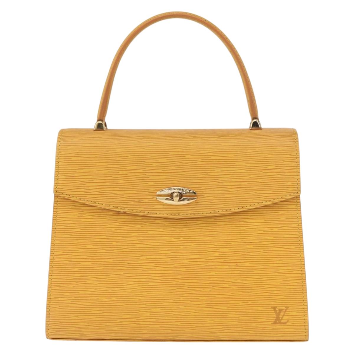 LOUIS VUITTON Epi Malesherbes Hand Bag Tassili Yellow Jonne M52379 Auth 158621