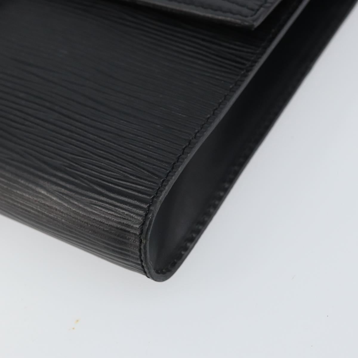 LOUIS VUITTON Epi Pochette Arche Shoulder Bag Black Noir M52572 LV Auth 158623A