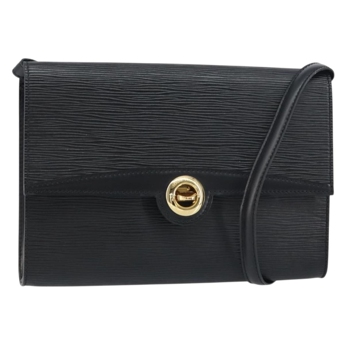 LOUIS VUITTON Epi Pochette Arche Shoulder Bag Black Noir M52572 LV Auth 158623A