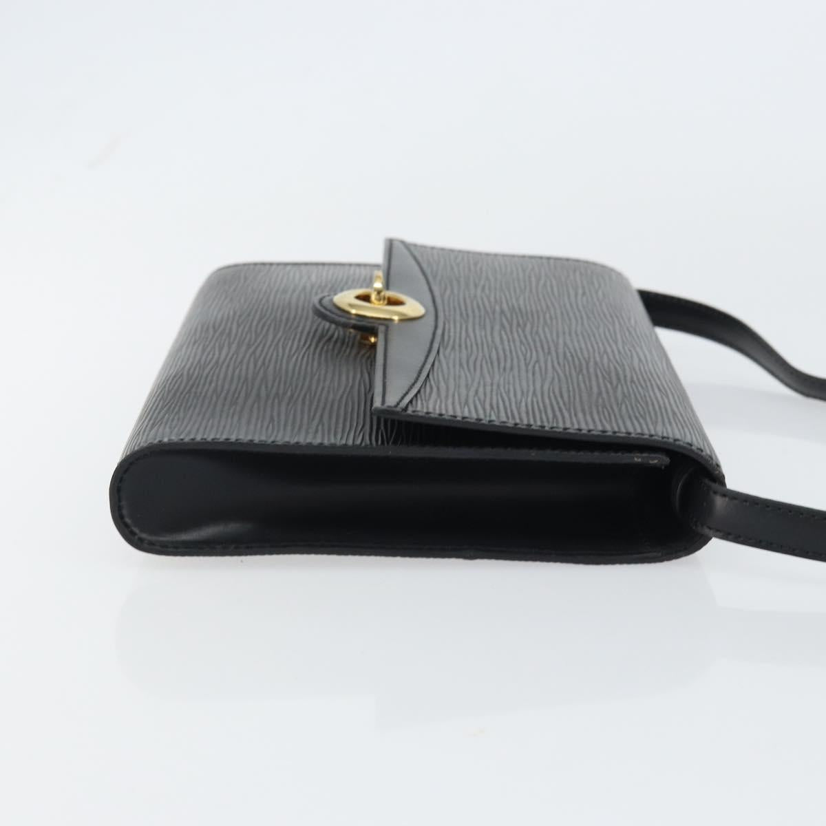 LOUIS VUITTON Epi Pochette Arche Shoulder Bag Black Noir M52572 LV Auth 158623A