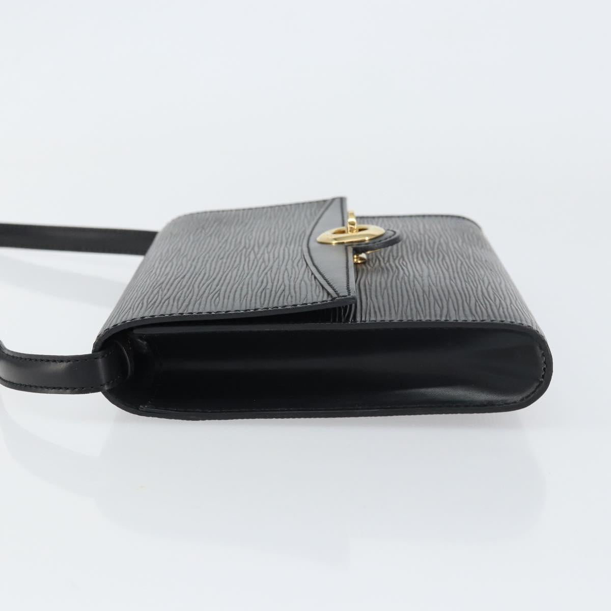 LOUIS VUITTON Epi Pochette Arche Shoulder Bag Black Noir M52572 LV Auth 158623A