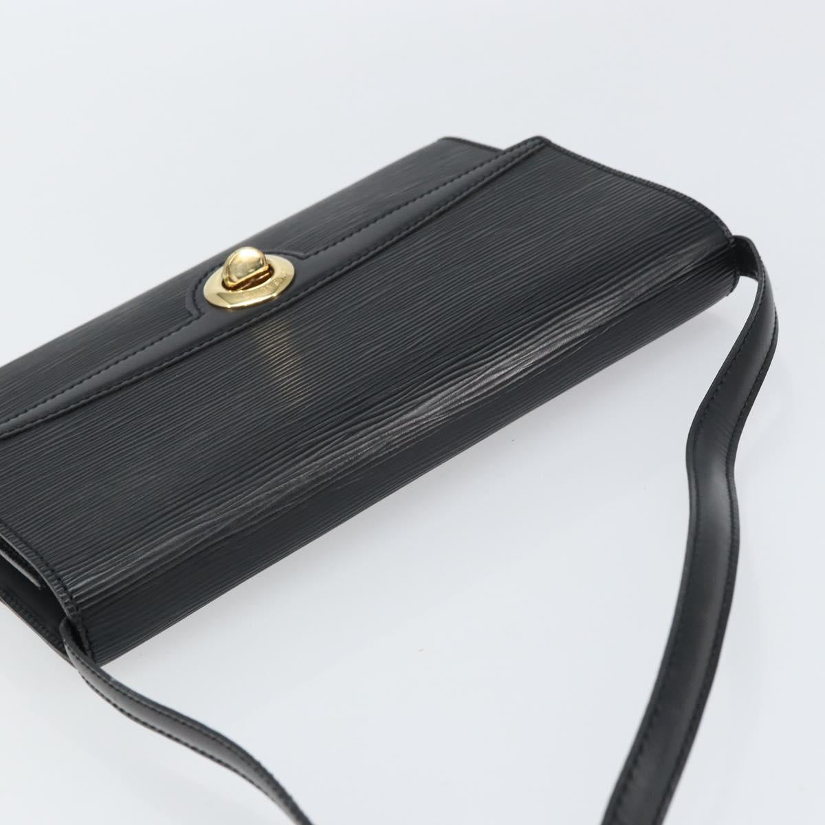 LOUIS VUITTON Epi Pochette Arche Shoulder Bag Black Noir M52572 LV Auth 158623A