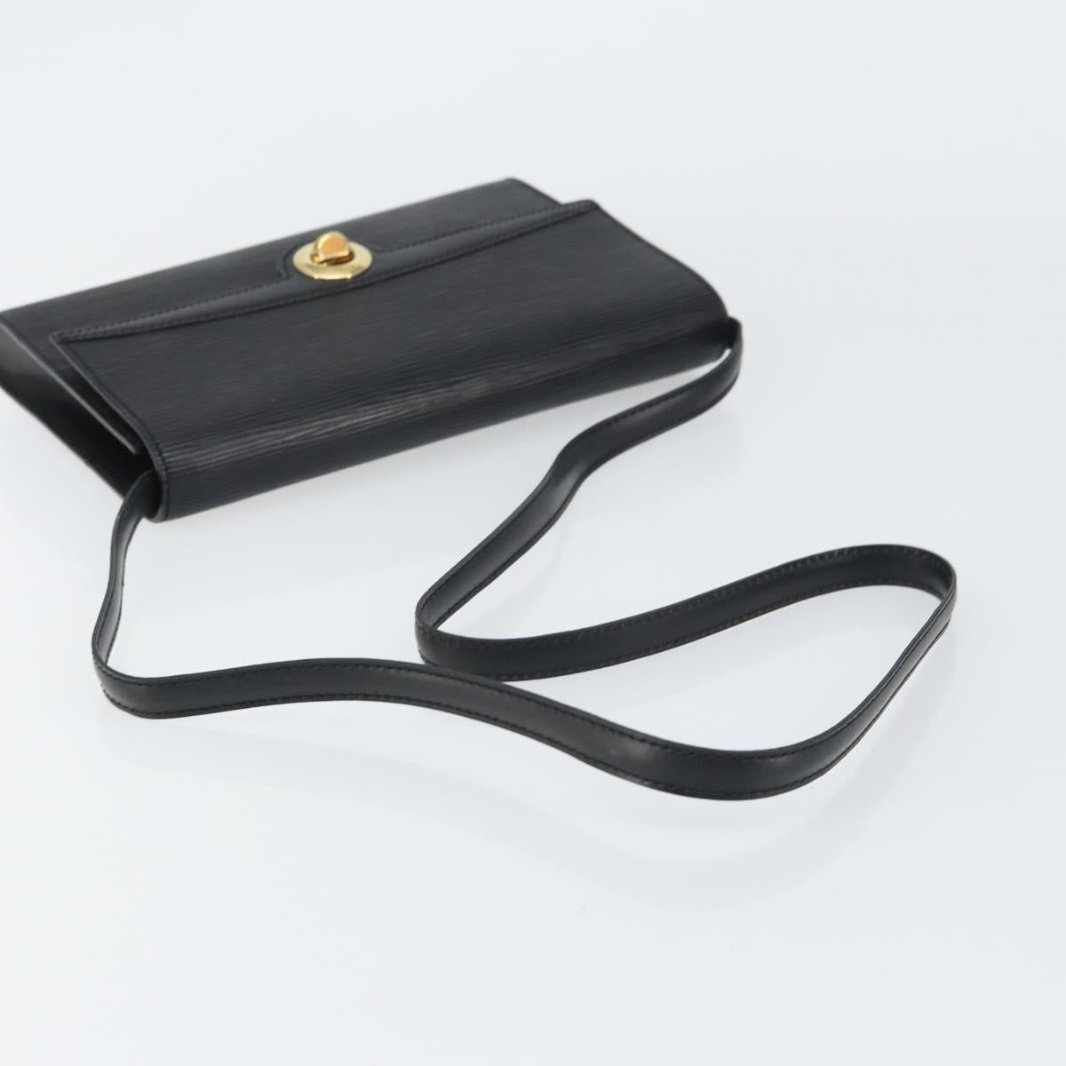 LOUIS VUITTON Epi Pochette Arche Shoulder Bag Black Noir M52572 LV Auth 158623A