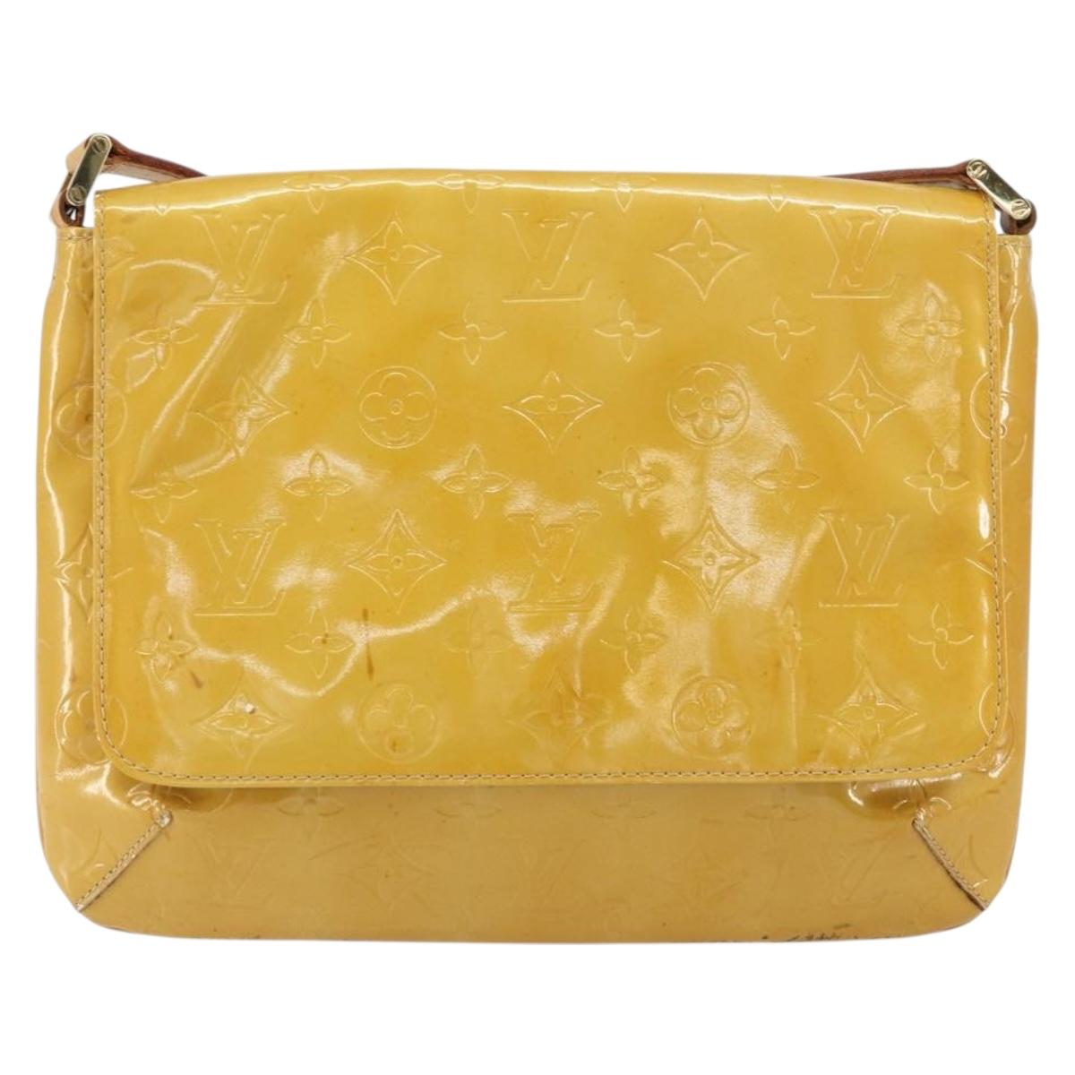 LOUIS VUITTON Monogram Vernis Thompson Street Bag Beige M91301 LV Auth 158629