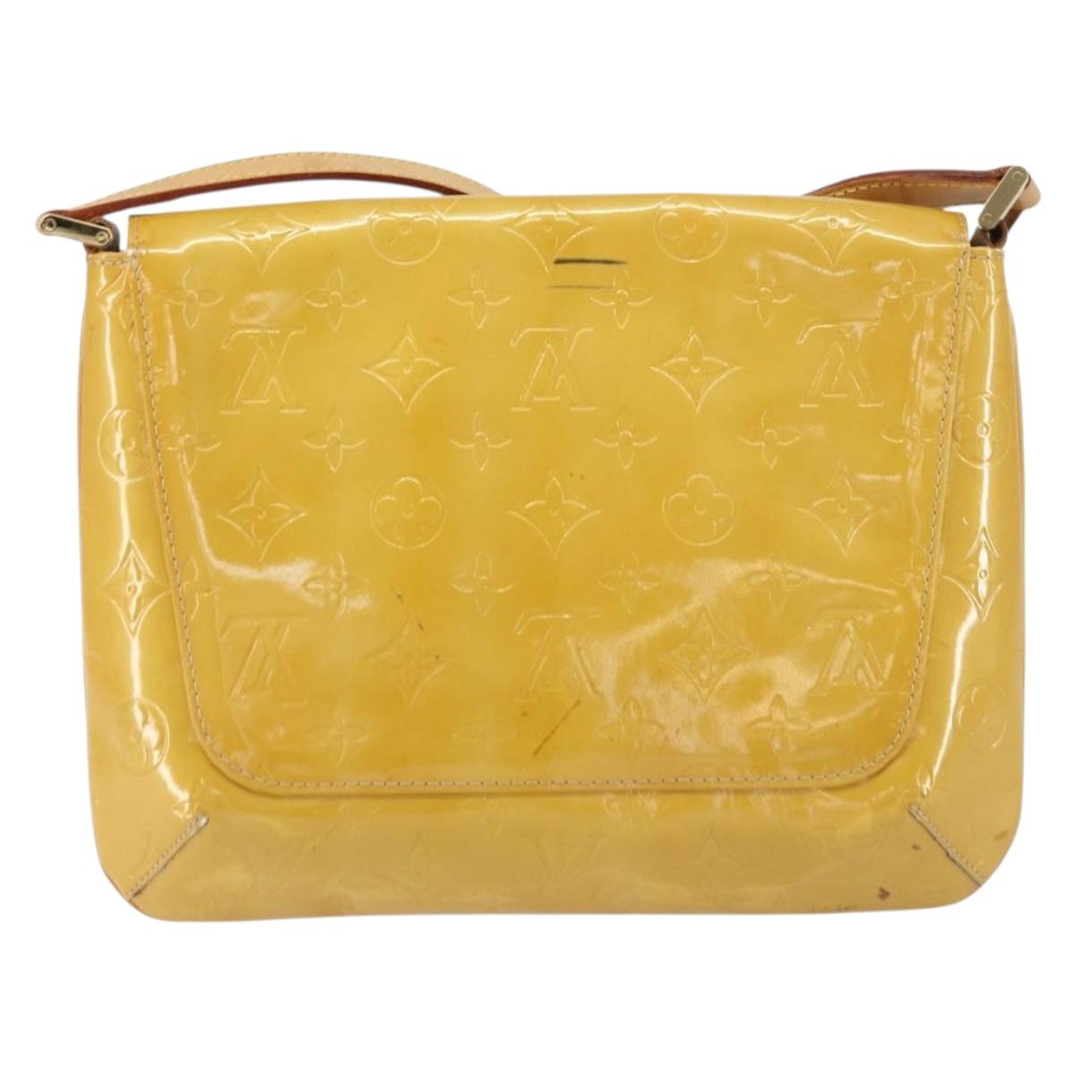 LOUIS VUITTON Monogram Vernis Thompson Street Bag Beige M91301 LV Auth 158629