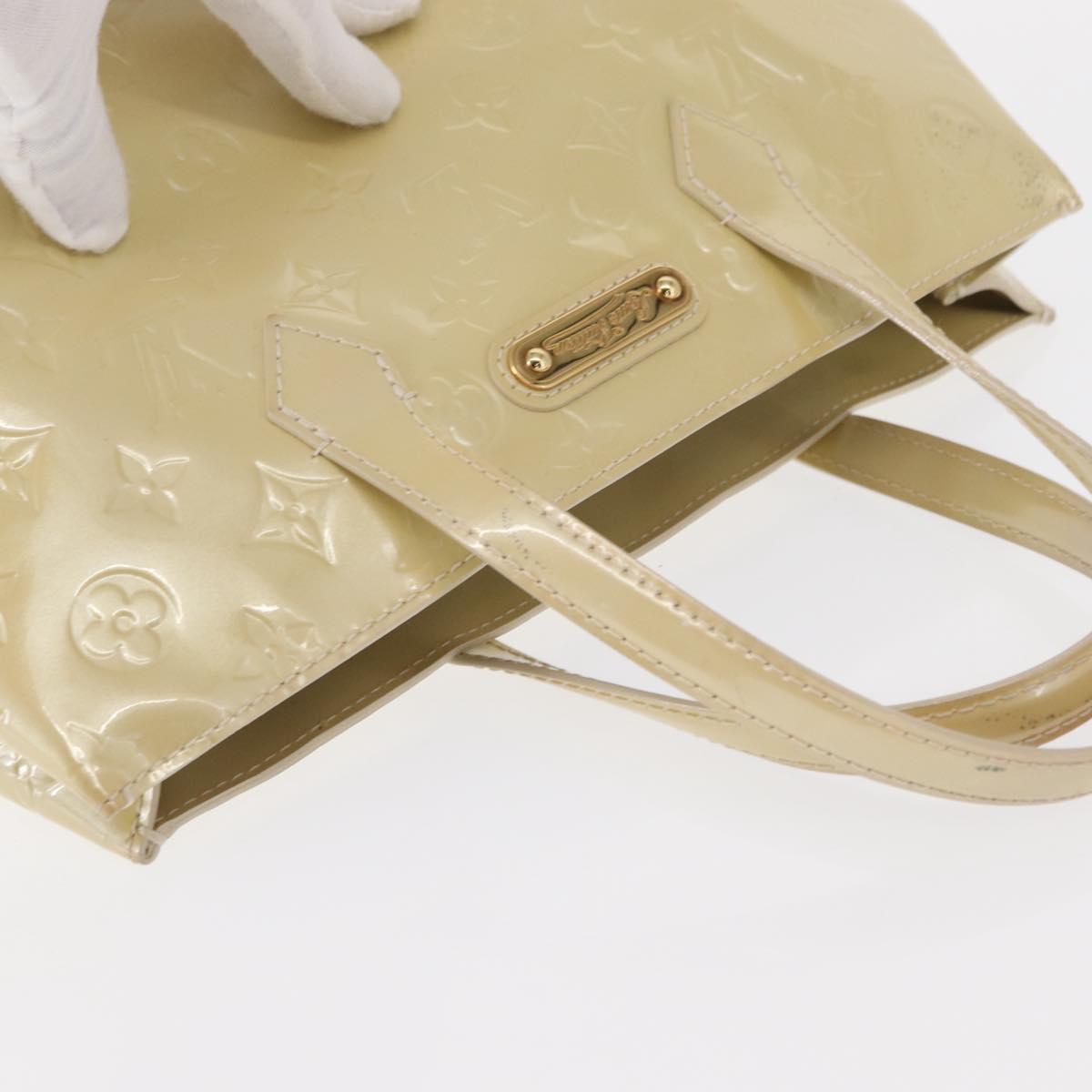 LOUIS VUITTON Monogram Vernis Wilshire PM Hand Bag Broncorail M91452 Auth 158632