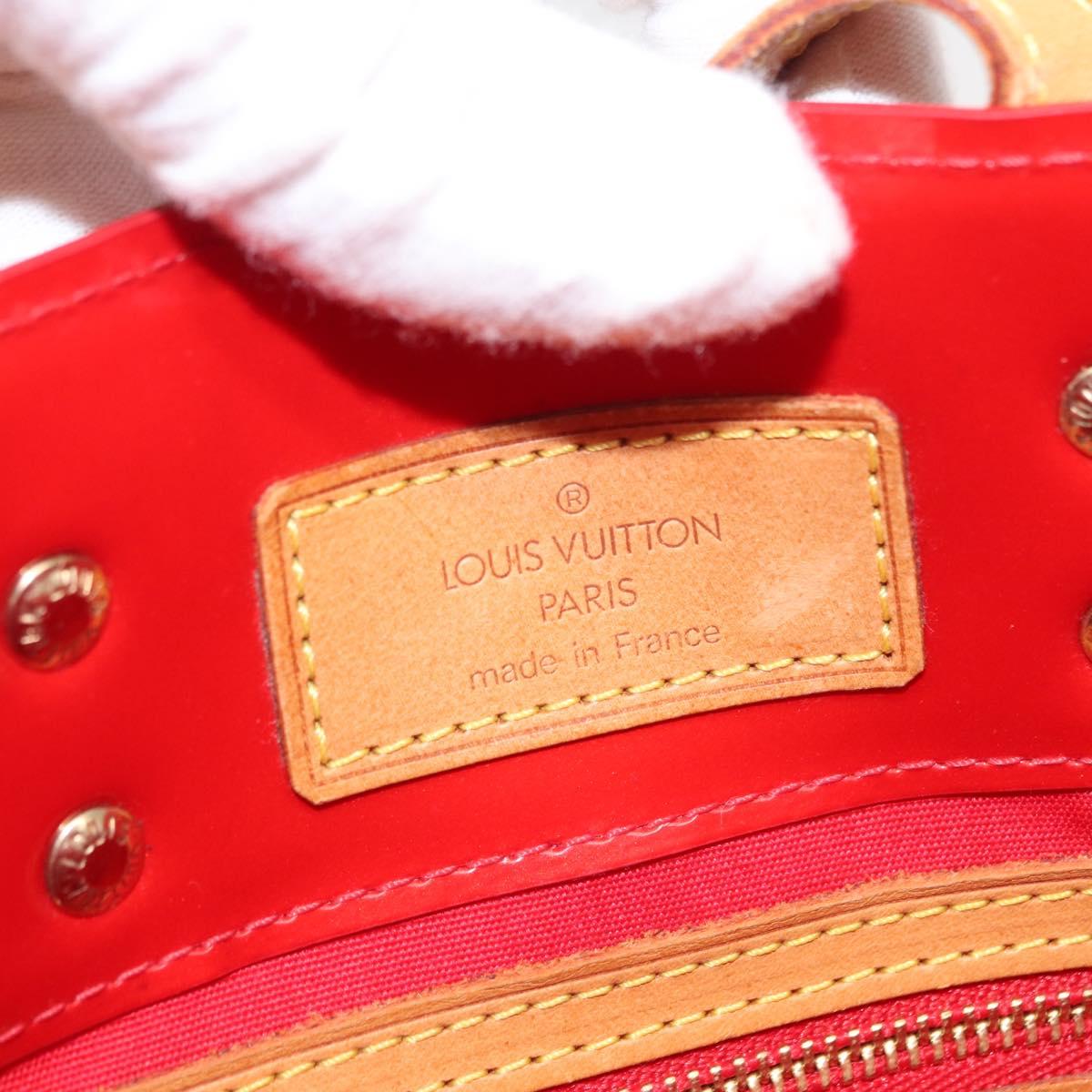 LOUIS VUITTON Monogram Vernis Reade PM Hand Bag Red Rouge M91088 LV Auth 158633