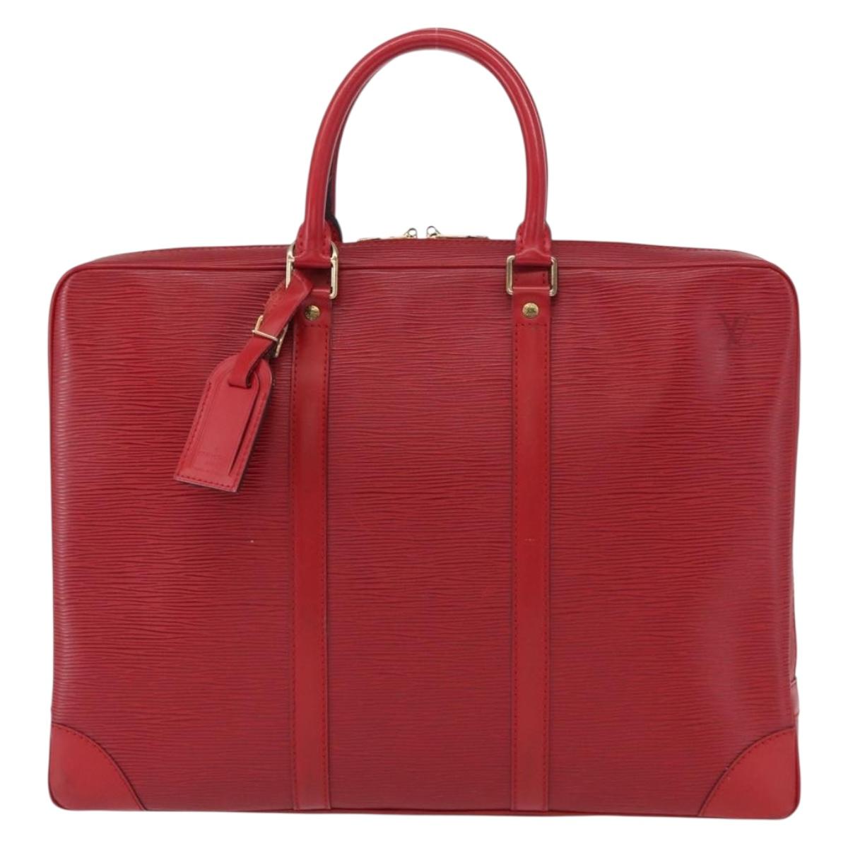 LOUIS VUITTON Epi Porte Documents Voyage Business Bag Red M54477 LV Auth 158635