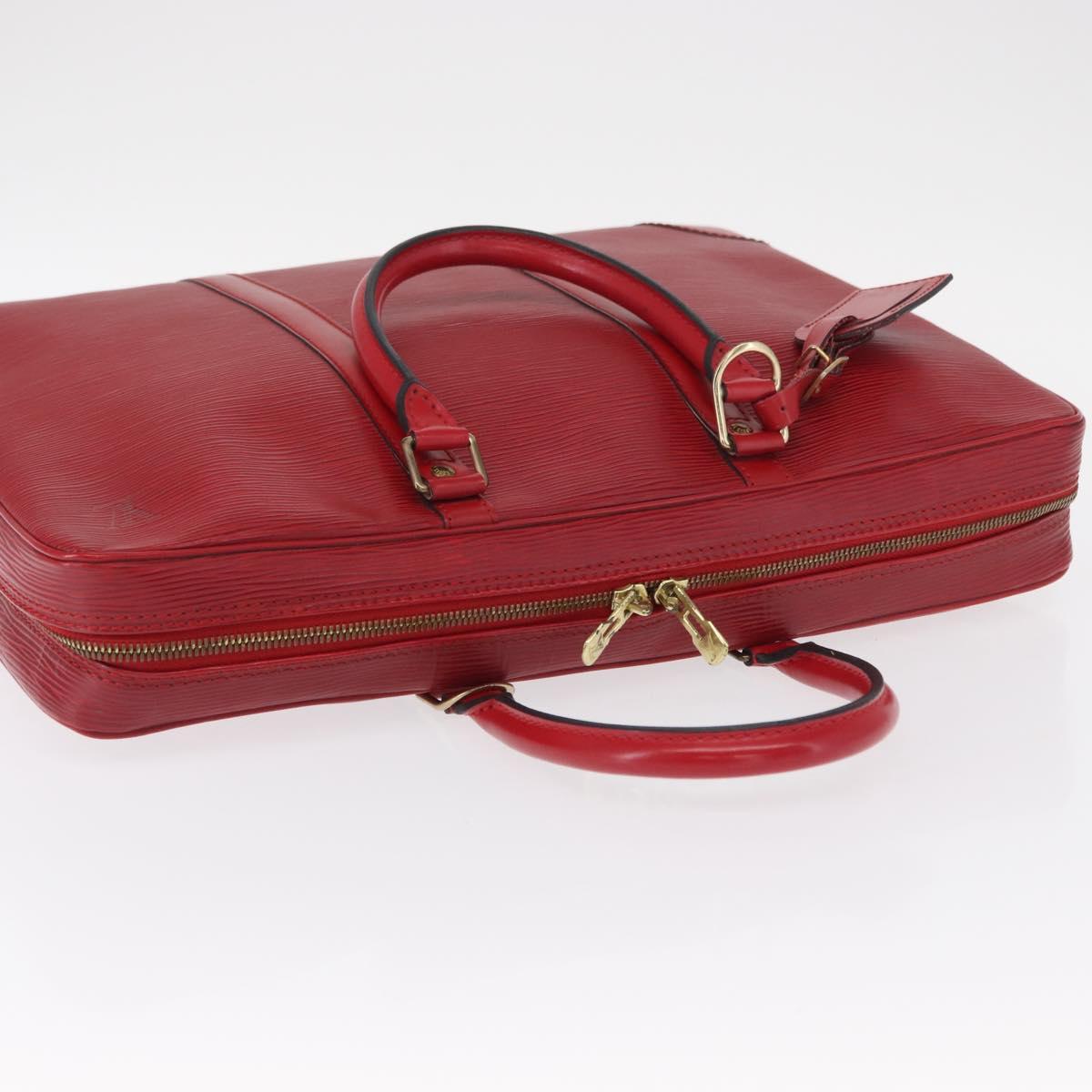 LOUIS VUITTON Epi Porte Documents Voyage Business Bag Red M54477 LV Auth 158635