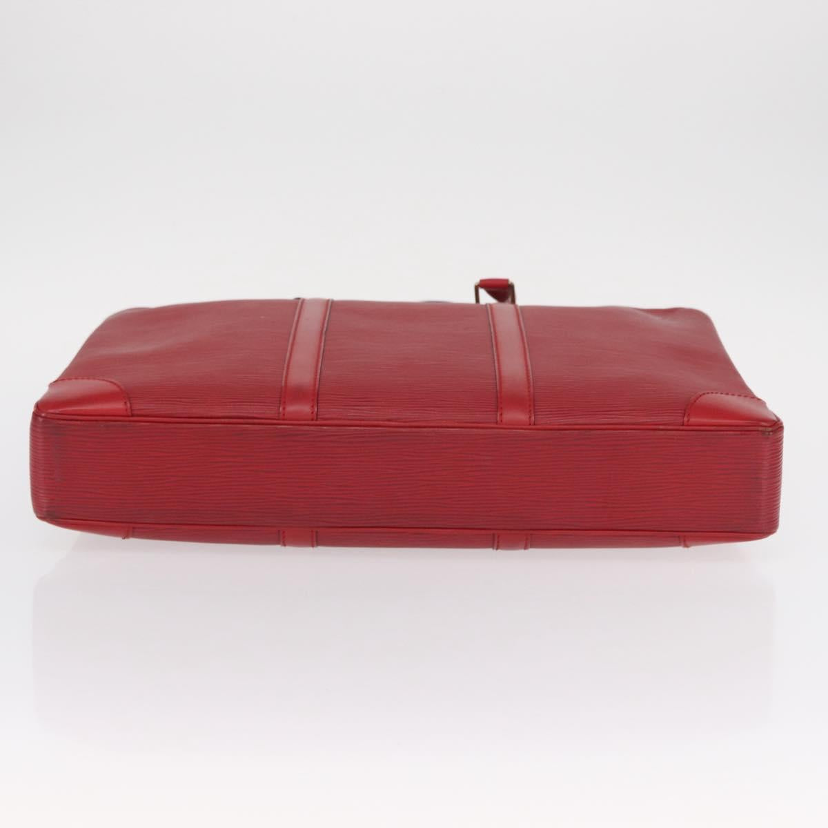 LOUIS VUITTON Epi Porte Documents Voyage Business Bag Red M54477 LV Auth 158635
