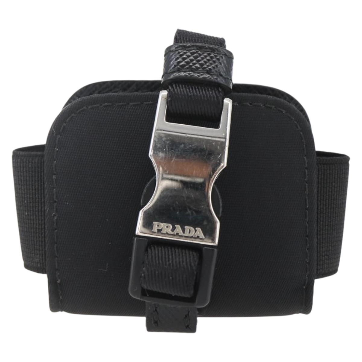 PRADA For AirPods Pro Earphone Case Nylon Black 1ZD005 Auth 158639