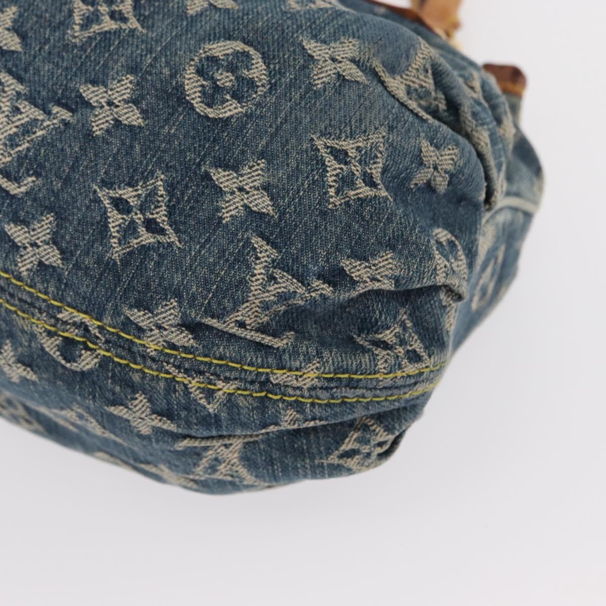 LOUIS VUITTON Monogram Denim Preity Hand Bag Blue M95020 LV Auth 158648V